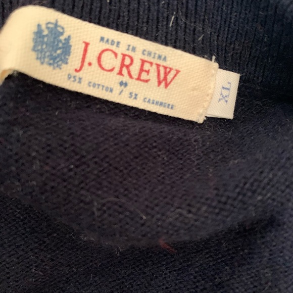 Men’s J Crew Cotton Cashmere Sweater - Navy - Picture 2 of 2